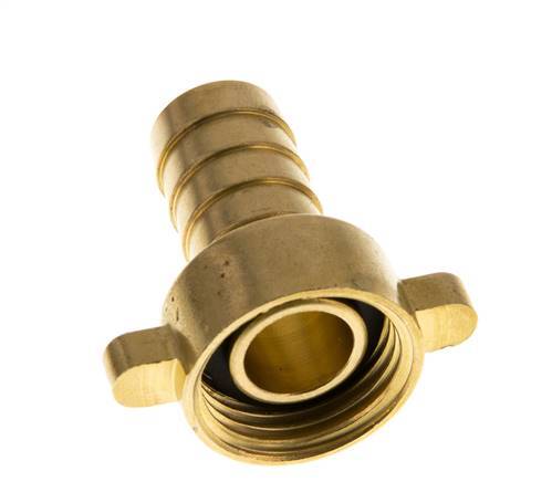 G 1/2'' x 13mm Brass Hose barb with NBR Seal and Wing Nut 16 Bar [2 Pieces]