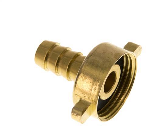 G 3/4'' x 10mm Brass Hose barb with NBR Seal and Wing Nut 16 Bar [2 Pieces]
