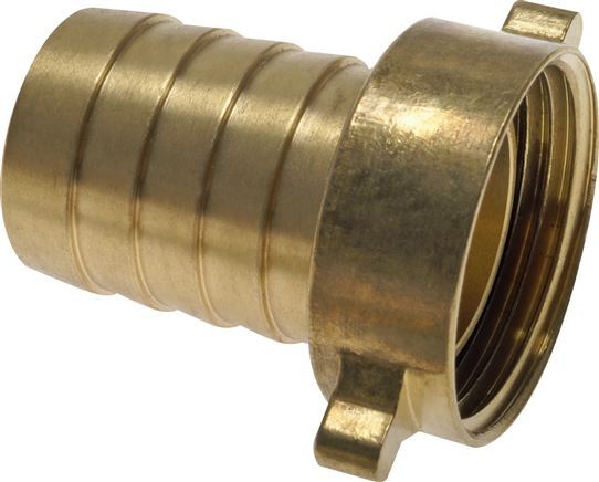 G 1'' x 19mm Brass Hose barb with NBR Seal and Wing Nut 16 Bar [2 Pieces]