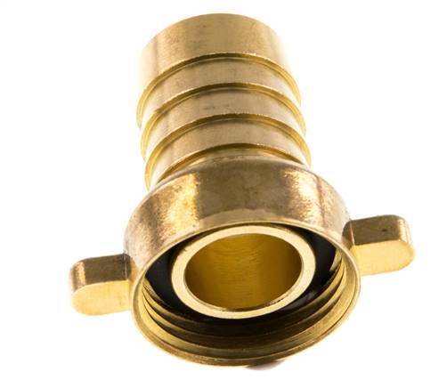 G 3/4'' x 19mm Brass Hose barb with NBR Seal and Wing Nut 16 Bar [2 Pieces]