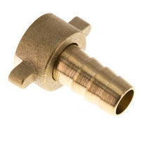 G 3/8'' x 10mm Brass Hose barb with NBR Seal and Wing Nut 16 Bar [2 Pieces]