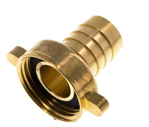 G 1'' x 19mm Brass Hose barb with NBR Seal and Wing Nut 16 Bar [2 Pieces]