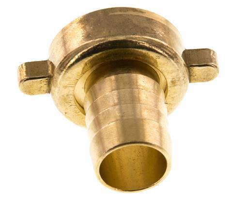 G 1'' x 19mm Brass Hose barb with NBR Seal and Wing Nut 16 Bar [2 Pieces]
