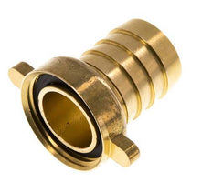 G 1'' x 25mm Brass Hose barb with NBR Seal and Wing Nut 16 Bar