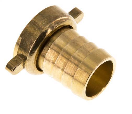 G 1'' x 25mm Brass Hose barb with NBR Seal and Wing Nut 16 Bar