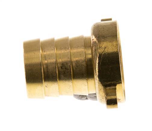 G 1'' x 25mm Brass Hose barb with NBR Seal and Wing Nut 16 Bar