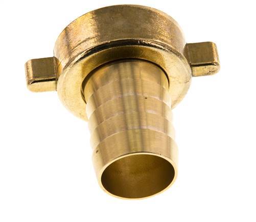 G 1 1/2'' x 32mm Brass Hose barb with NBR Seal and Wing Nut 16 Bar