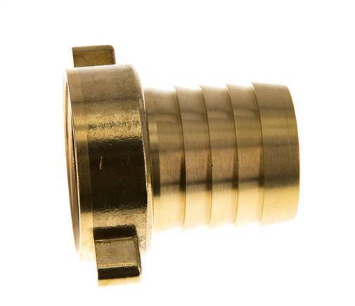 G 1 1/2'' x 38mm Brass Hose barb with NBR Seal and Wing Nut 16 Bar