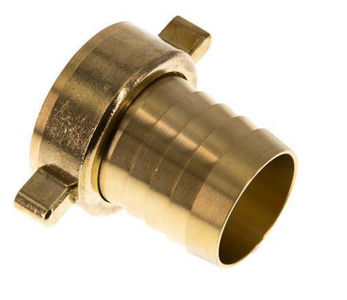 G 1 1/2'' x 38mm Brass Hose barb with NBR Seal and Wing Nut 16 Bar