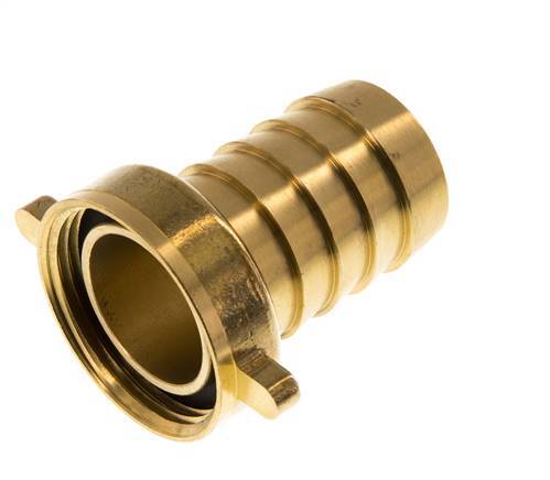 G 1 1/4'' x 32mm Brass Hose barb with NBR Seal and Wing Nut 16 Bar