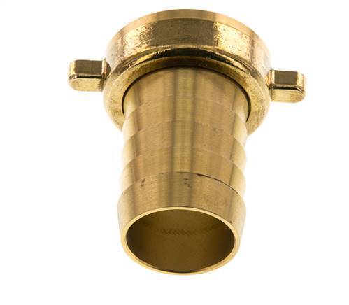 G 1 1/4'' x 32mm Brass Hose barb with NBR Seal and Wing Nut 16 Bar