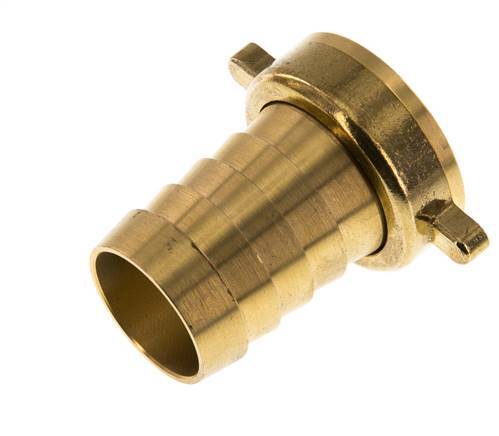 G 1 1/4'' x 32mm Brass Hose barb with NBR Seal and Wing Nut 16 Bar