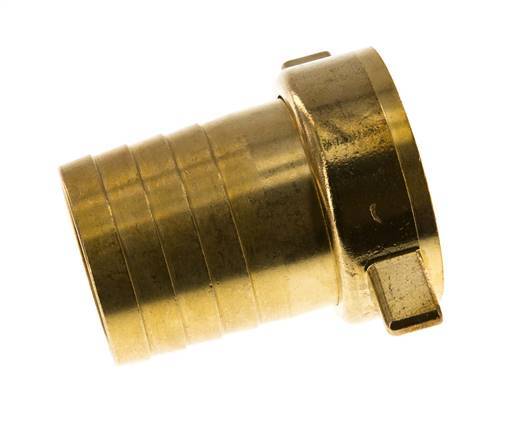 G 2'' x 50mm Brass Hose barb with NBR Seal and Wing Nut 16 Bar