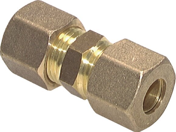 8mm Brass Straight Compression Fitting 135 Bar DIN EN 1254-2 [2 Pieces]