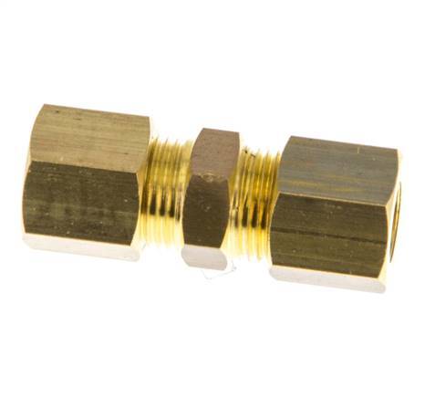 8mm Brass Straight Compression Fitting 135 Bar DIN EN 1254-2 [2 Pieces]