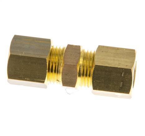 8mm Brass Straight Compression Fitting 135 Bar DIN EN 1254-2 [2 Pieces]
