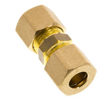 10mm Brass Straight Compression Fitting 95 Bar DIN EN 1254-2