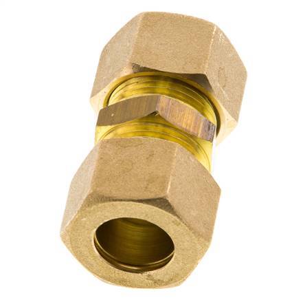 14mm Brass Straight Compression Fitting 89 Bar DIN EN 1254-2