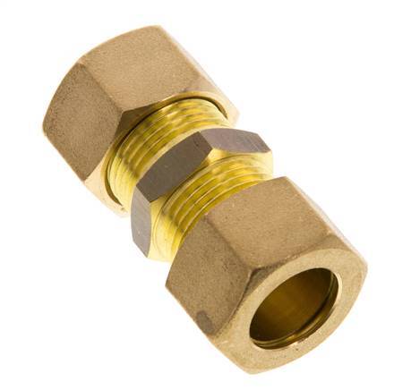 15mm Brass Straight Compression Fitting 82 Bar DIN EN 1254-2