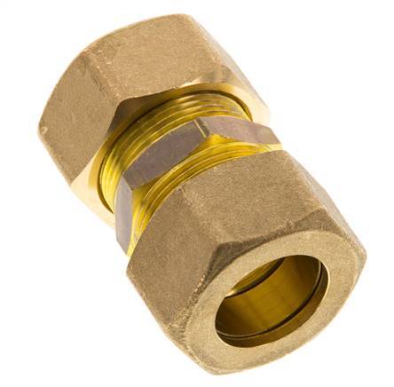 22mm Brass Straight Compression Fitting 54 Bar DIN EN 1254-2