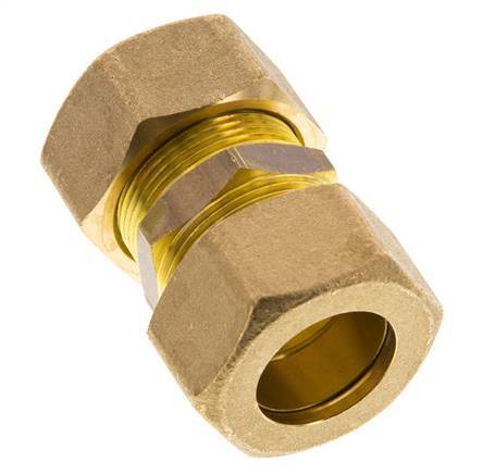 22mm Brass Straight Compression Fitting 54 Bar DIN EN 1254-2