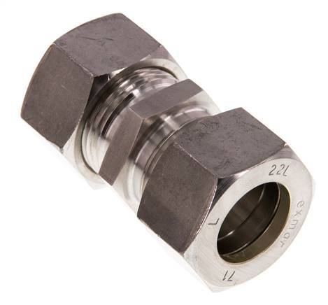 22L Stainless steel Straight Compression Fitting 160 Bar DIN 2353