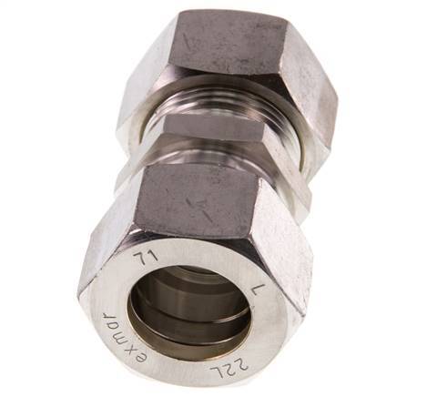 22L Stainless steel Straight Compression Fitting 160 Bar DIN 2353