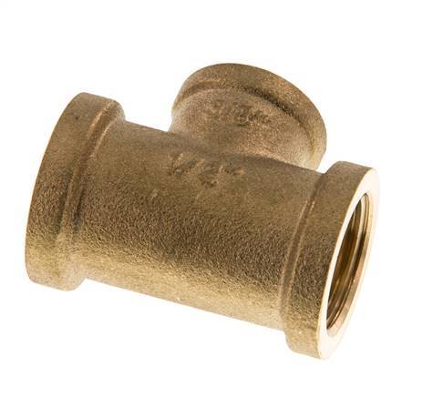 Rp 1/2'' x Rp 3/8'' Brass Tee 16 Bar