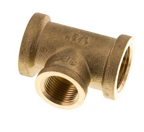 Rp 1/2'' x Rp 3/8'' Brass Tee 16 Bar