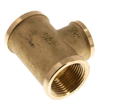 Rp 3/4'' x Rp 1/2'' Brass Tee 16 Bar