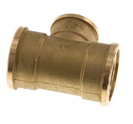 Rp 1'' x Rp 1/2'' Brass Tee 16 Bar