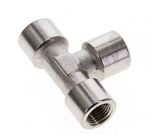 G 1/8'' Nickel plated Brass Tee 16 Bar [2 Pieces]