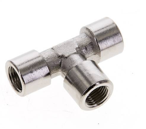 G 1/8'' Nickel plated Brass Tee 16 Bar [2 Pieces]