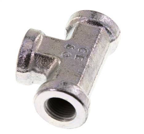 G 1/8'' Zinc plated Steel Tee 350 Bar - Hydraulic