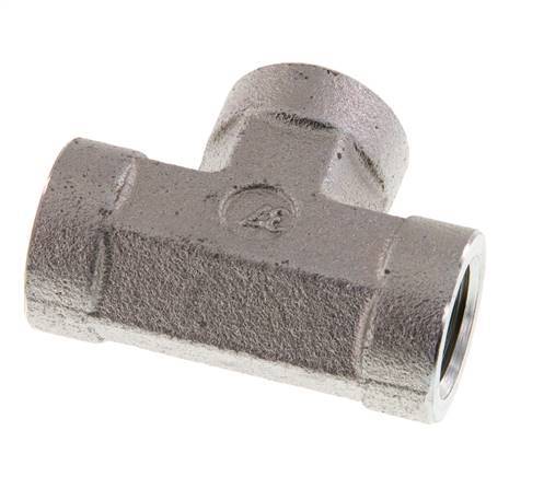 G 3/8'' Zinc plated Steel Tee 250 Bar - Hydraulic