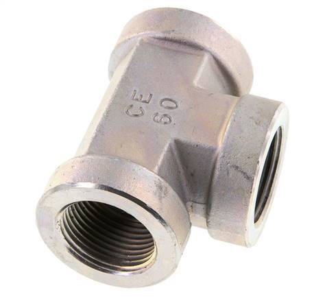G 1'' Zinc plated Steel Tee 160 Bar - Hydraulic