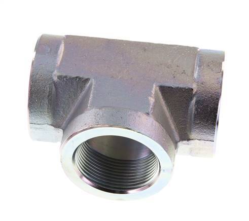 G 1 1/2'' Zinc plated Steel Tee 160 Bar - Hydraulic