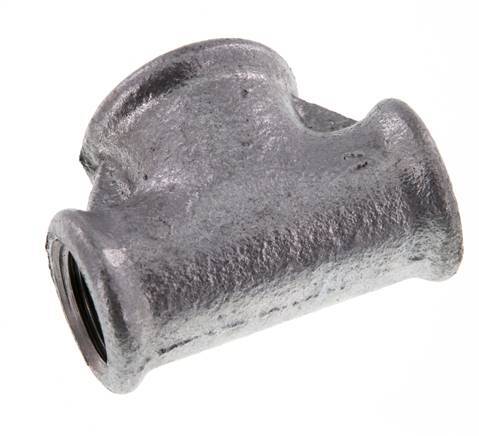 Rp 1/2'' x Rp 3/4'' Zinc plated Cast iron Tee 25 Bar