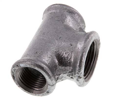 Rp 1/2'' x Rp 3/4'' Zinc plated Cast iron Tee 25 Bar