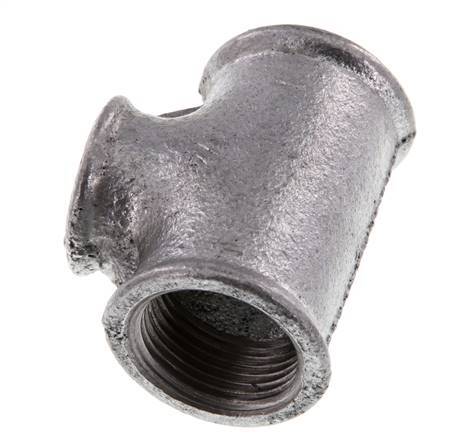 Rp 1'' x Rp 3/4'' Zinc plated Cast iron Tee 25 Bar [2 Pieces]
