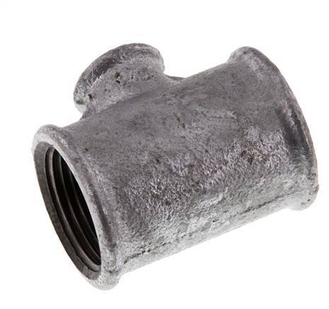 Rp 1'' x Rp 3/8'' Zinc plated Cast iron Tee 25 Bar