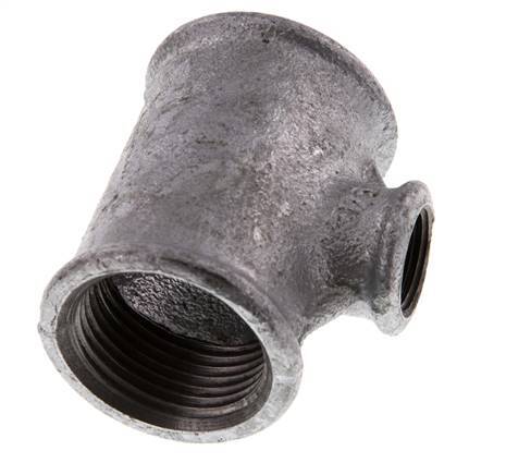 Rp 1'' x Rp 3/8'' Zinc plated Cast iron Tee 25 Bar