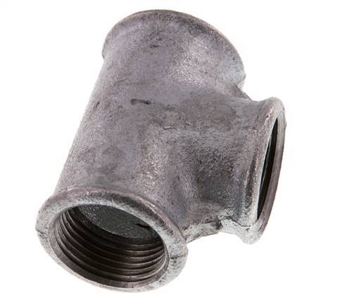 Rp 1'' Zinc plated Cast iron Tee 25 Bar [2 Pieces]