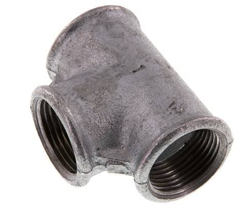 Rp 1'' Zinc plated Cast iron Tee 25 Bar [2 Pieces]