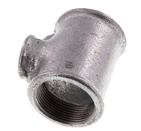 Rp 1 1/2'' x Rp 3/4'' Zinc plated Cast iron Tee 25 Bar