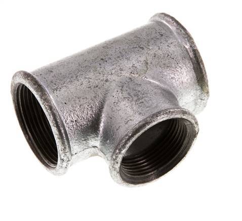 Rp 1 1/2'' x Rp 1 1/4'' Zinc plated Cast iron Tee 25 Bar