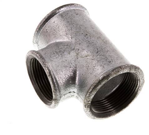 Rp 1 1/2'' x Rp 1 1/4'' Zinc plated Cast iron Tee 25 Bar