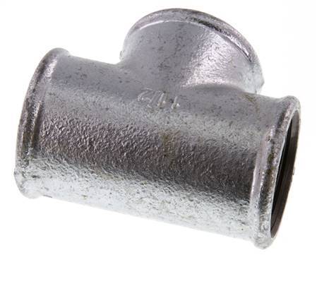 Rp 1 1/2'' Zinc plated Cast iron Tee 25 Bar