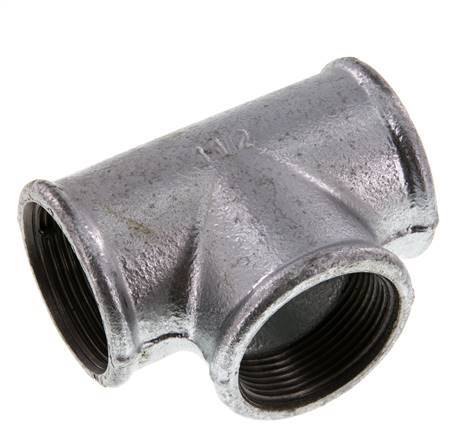 Rp 1 1/2'' Zinc plated Cast iron Tee 25 Bar