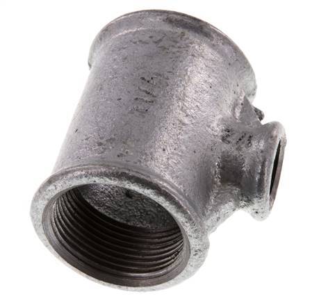 Rp 1 1/4'' x Rp 1/2'' Zinc plated Cast iron Tee 25 Bar